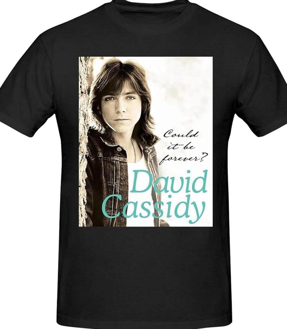 David Cassidy Could it be forever black T-shirt short sleeve S-5Xl XXL