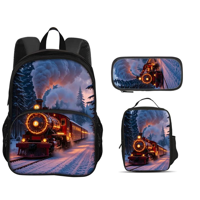Train round front bag, backpack pencil