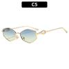 European And American Fashion New Irregular Metal Sunglasses High-End Casual Light Luxury Street Shooting Versatile Sunglasses Women'S Glasses