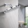 Premium Material Round Shower Head Chrome Plated Finish Concealed Mount Showerhead Apartment