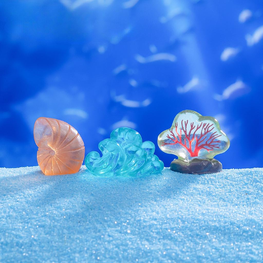 10 Stück Kreative Mini Meerestier Muschel Miniaturen DIY Aquarium Harz Ornamente Feengarten Moos Terrarium Mikrolandschaft