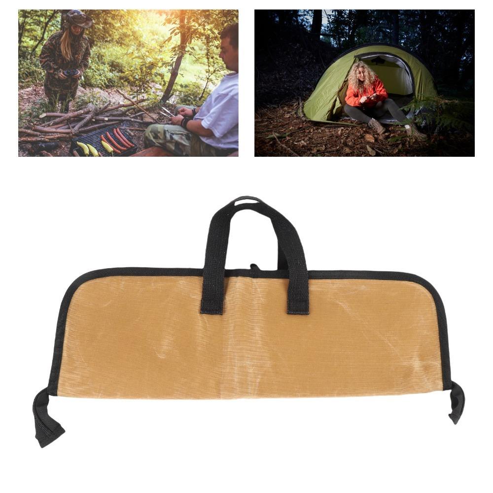 

Waxed Canvas Chef Knife Bag 4 Slots Knife Roll Bag Chef Tool Storage Bag for Kitchen Utensils хаки