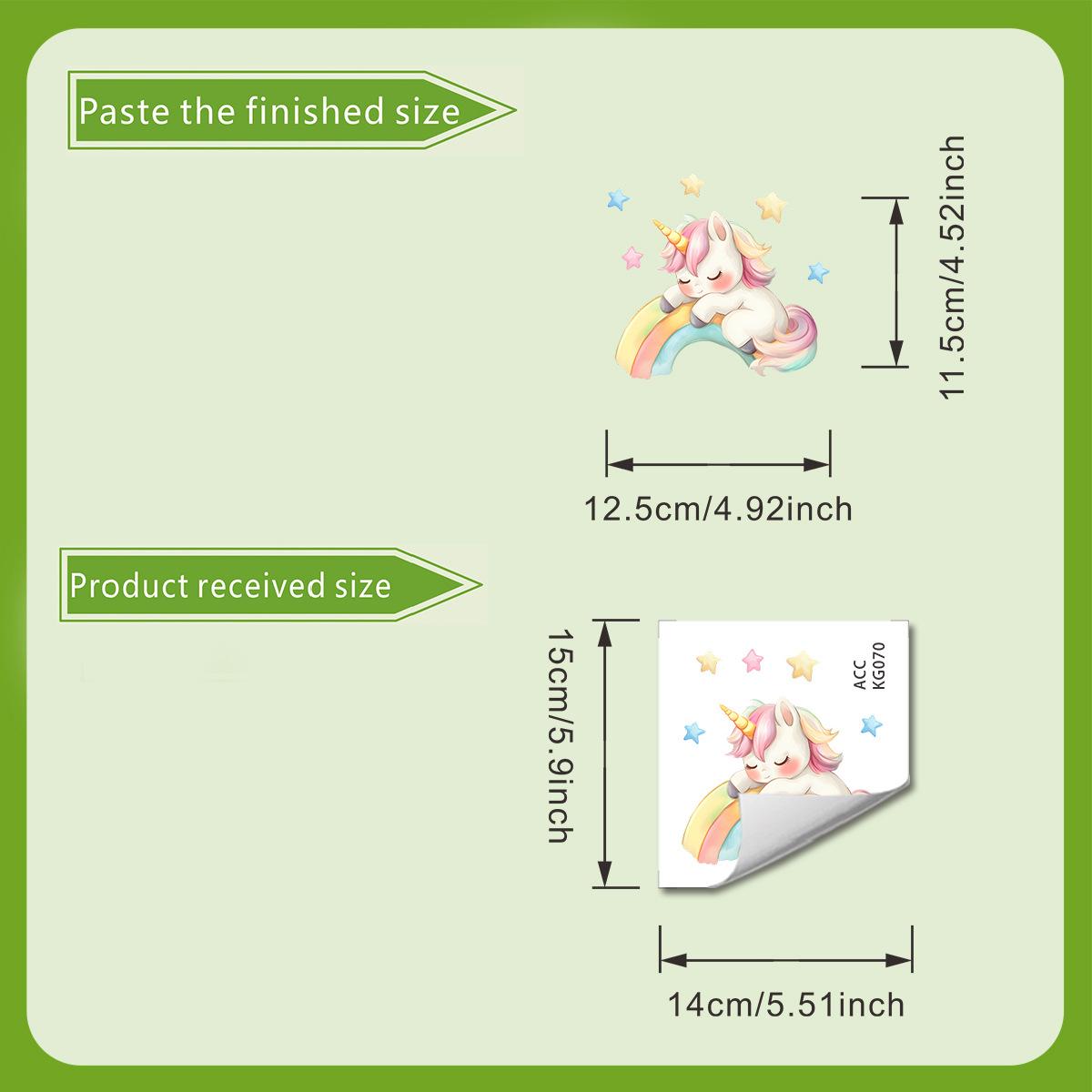 

Cute Unicorn Rainbow Socket Stickers, Children s Room Wall Decoration Stickers 15*14cm