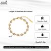 EFFIE QUEEN Stainless Steel 18k Gold Zirconia Tennis Chain Bracelet Ideal Jewelry for Women, Men Wedding Party Banquet SKTB01