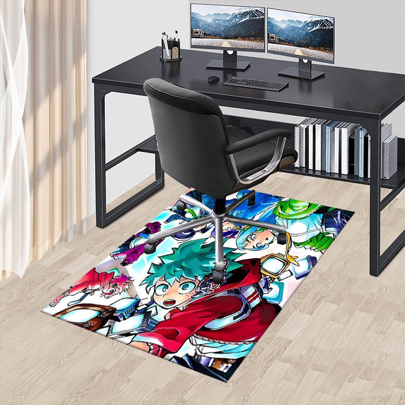 

1pc My Hero Academia Anime Chair Mat - Office Desk Carpet with Izuku Midoriya Design, Anti-Slip Floor Protector for Home Decor, Suitable for All Seaso 60cm by 90cm