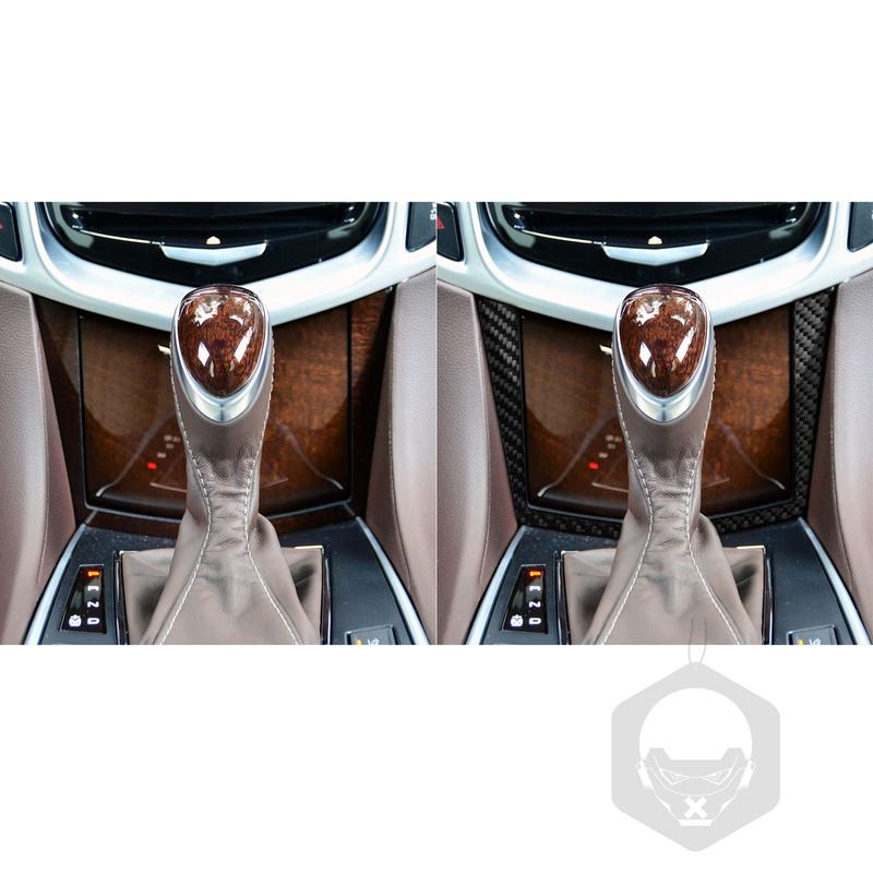 For Cadillac SRX 2010-2016 Real Carbon Fiber Sticker Centre storage box panel Trim Frame Car Accessories Interior decorative