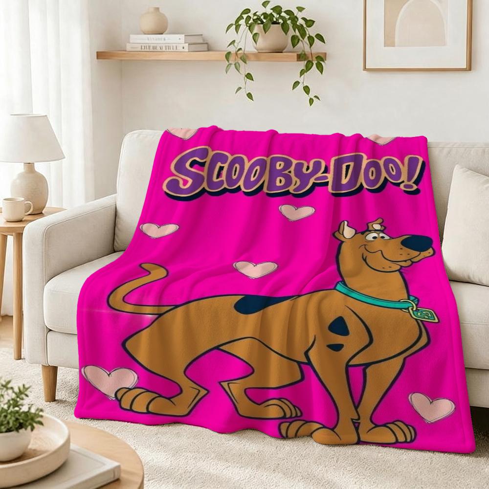 Scoobydoo Mystery Machine Anime Cartoon Flannel Blanket Comfortable Skinfriendly Throw Blanket For Bedroom Bed Sofa Home Decor Christmas Gift