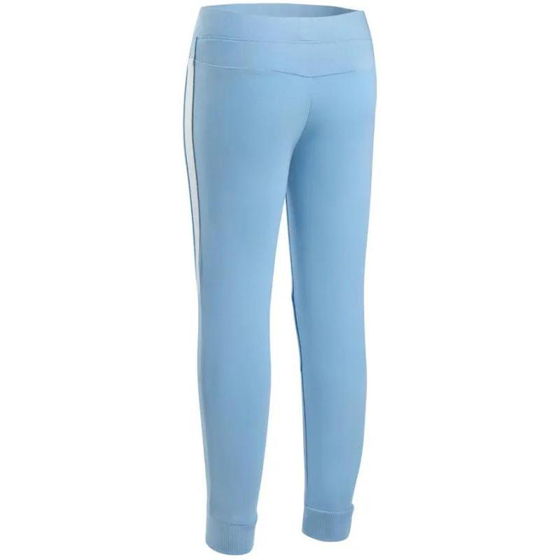 Decathlon Kids Bottoms 500 Series Panelled Elasticated Comfortable Trousers Blue Kids