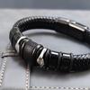 2026 New Style Domineering Hand-woven Combination Accessory Stainless Steel Men's Leather Bracelet Fashion Man Jewelry Wholesale
