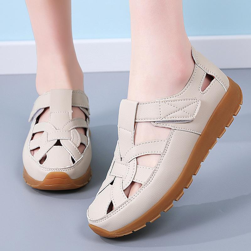 Women's Sandals Summer Essentials Mary Jane Black Beach Flat Shoes Casual Soft Roman Sandals for Girl Plus Size
