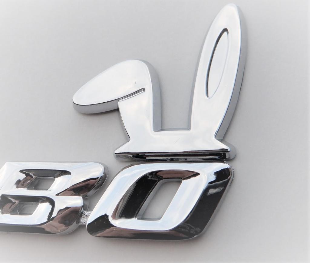 L-hotse Rabbit Ears 3D Plated Emblem Car Sticker