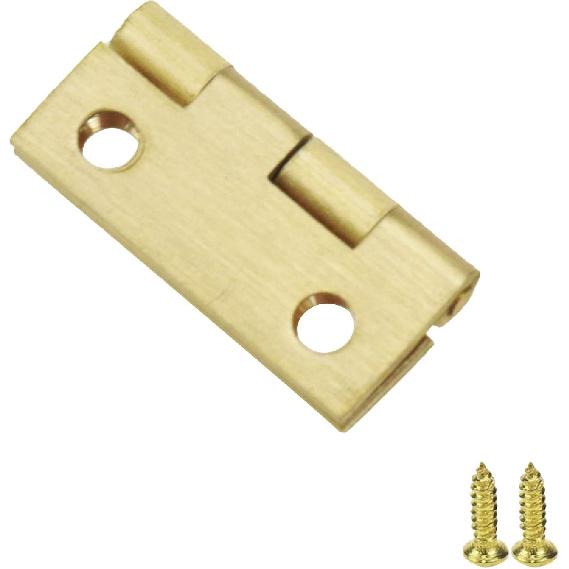 Brass Hinges Mcredy Butt Hinges for Cabinets 1" Hinges with Mounting Screws Gold Kitchen Cabinet Hinges Pack of 4