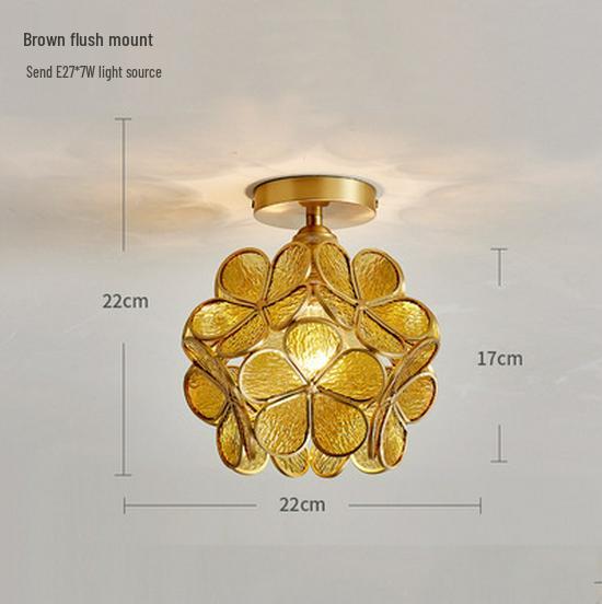 Postmodern Japanese Nordic Petal Chandelier - Luxury Copper Bedroom & Living Room Lamp