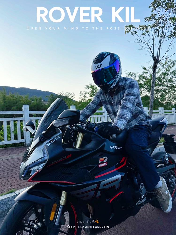 In-Stock Full-Face Double Lens Motorcycle Helmet - Retro Design for Men & Women, Ideal for Street Bikes & Scooters