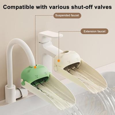 1 Stück Wasserhahnverlängerung Lebensmittelqualität Silikon Badezimmer Waschbecken Wasserhahnverlängerung Spritzwassergeschützt Breite Wasserfall-Auslauf Waschwasserhahn
