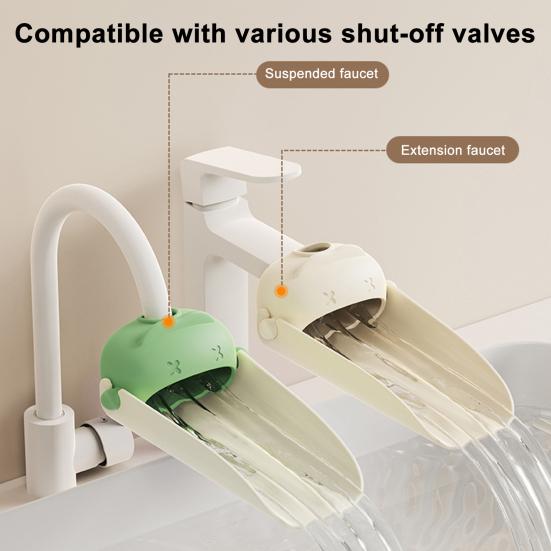 1 Pieza Extensor de Grifo de Silicona de Grado Alimenticio Extensor de Grifo para Lavabo de Baño Antisalpicaduras Boquilla Ancha Tipo Cascada Grifo de Lavado