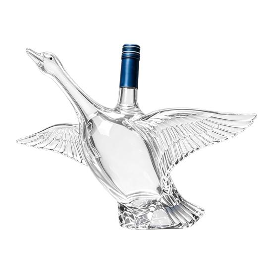 Goose Bird Shape Whiskey Decanter 3D Glass Animal Liquor Bottle