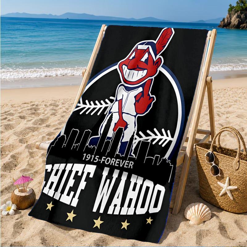Cleveland Chief Symbol Beach Towel, Microfiber Beach Towel, Perfect For Pool, Beach, Travel, Home Decor Beach Party Fan Gifts