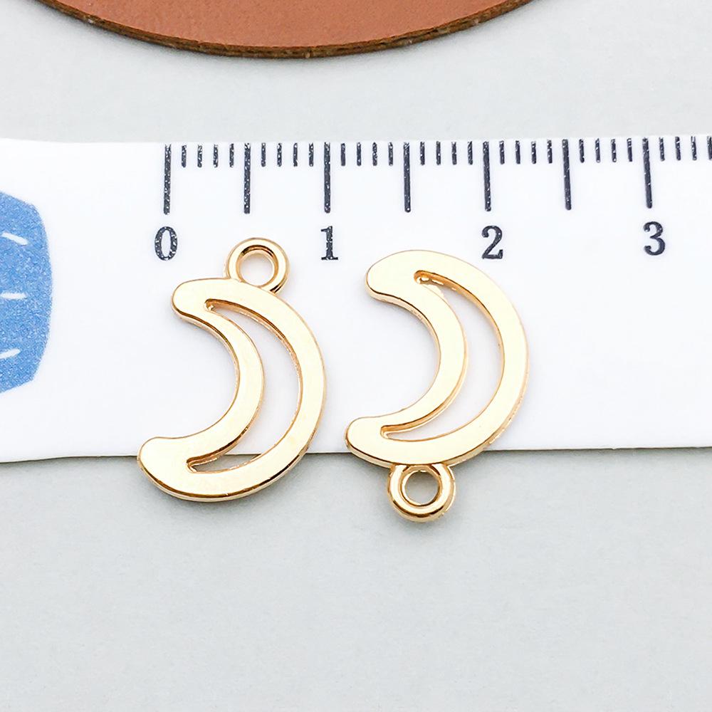 100-Piece Five-Color Alloy Sun, Moon, and Star Pendant Charms for DIY Jewelry