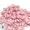 4mm Dual-Eye Plastic Buckle with Edge Button for DIY Felt Doll Accessory