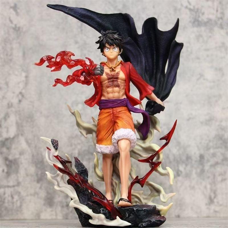 

27cm One Piece Anime Figure Statue Walk Luffy Figure Scene Toy Doll Collect PVC Cartoon Desktop Decoration Gift No box