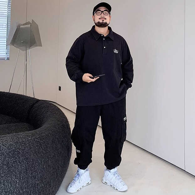 Taglie Forti Trendy Traspirante Morbido Alta Qualità Maglietta Polo da Uomo Ampia--Antirughe Casual Sportiva Manica Corta Collo