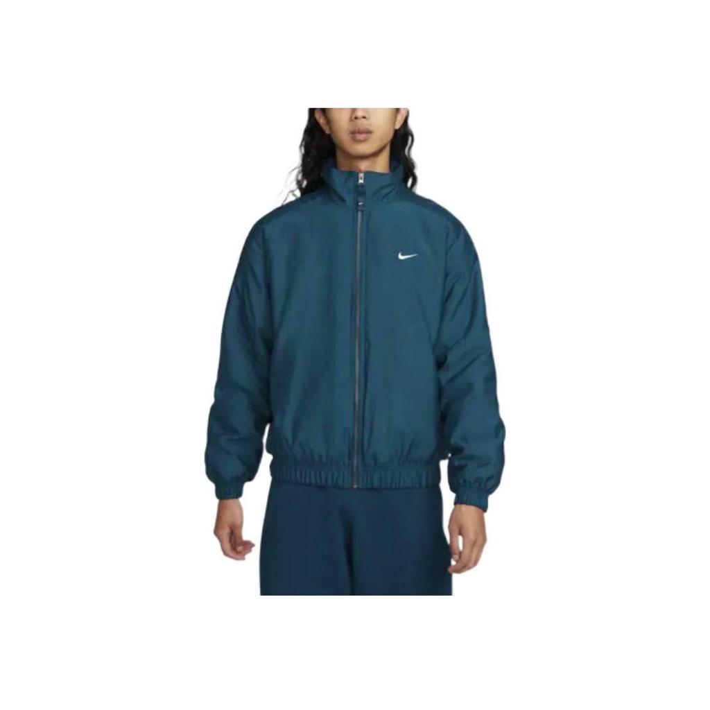 Nike Solo Swoosh Embroidered Logo Stand Collar Jacket Unisex Jackets Blue DN1267-460