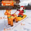 Christmas Inflatable Outdoor Decoration Santa Claus On Sleigh With Reindeer With LED Light Xmas Blow Up Model For Party Yard