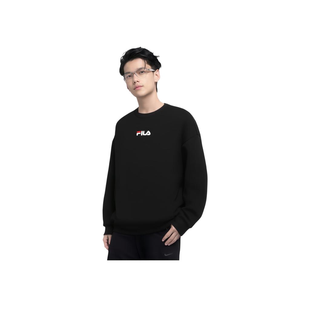 Fila Casual Crew Neck Long Sleeve Sweatshirt Unisex Sweatshirt Black F51U338299RBK