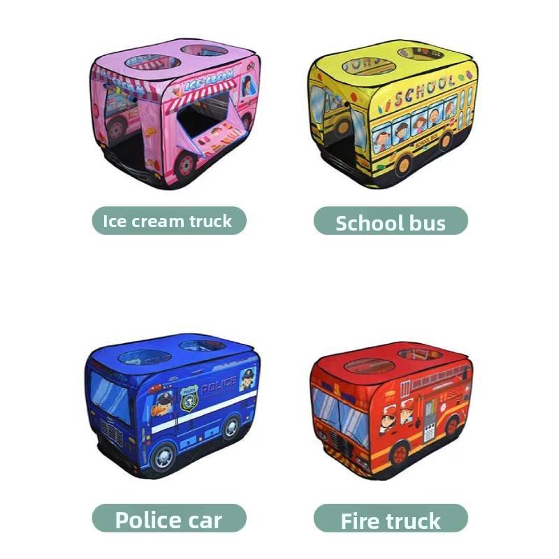 Ice Cream Car Foldable Play Tent With Ocean Ball Pool For Kids Indoor Fun