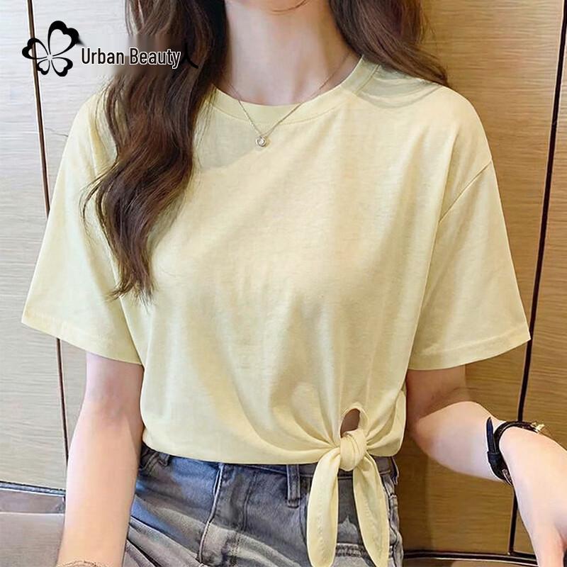 Women s Lightweight Short Sleeve Tie-Strap T-Shirt L