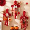 New 2026 New Year Pendant Year of the Horse Flower Pendant Red Lucky Entrance Door Decor for Living Room