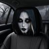 2 Pcs Halloween Accessories Car Headrest Covers Ghost Car Seat Headcover  All Seasons