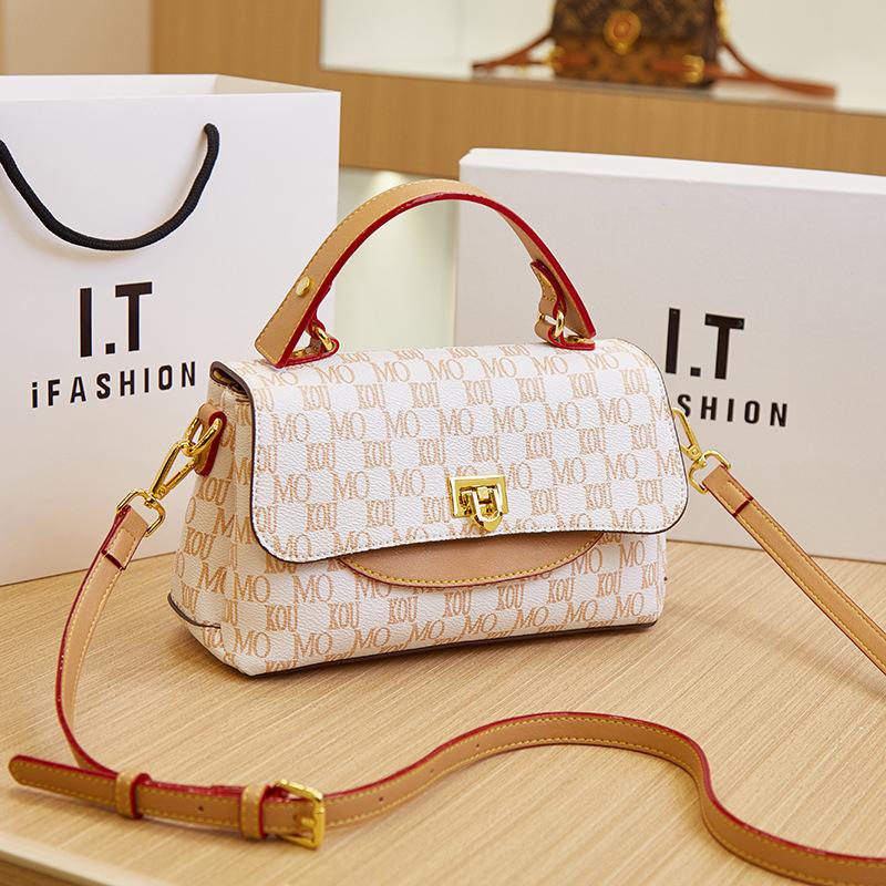 Новая женская сумка ретро контрастного цвета маленькая квадратная сумка высококлассная сумка с принтом букв сумка через плечо