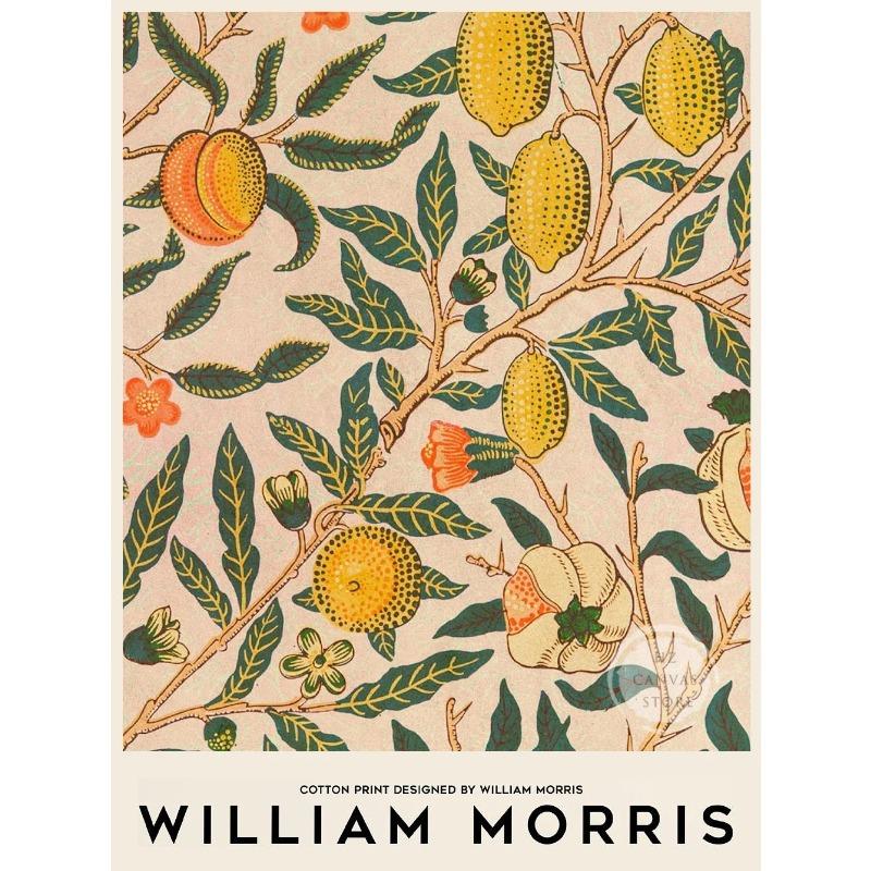 Canvas Painting Wall Art Pictures Abstract William Morris Flower Leaf Bird Vintage Posters and Prints for Living Room Home Decor