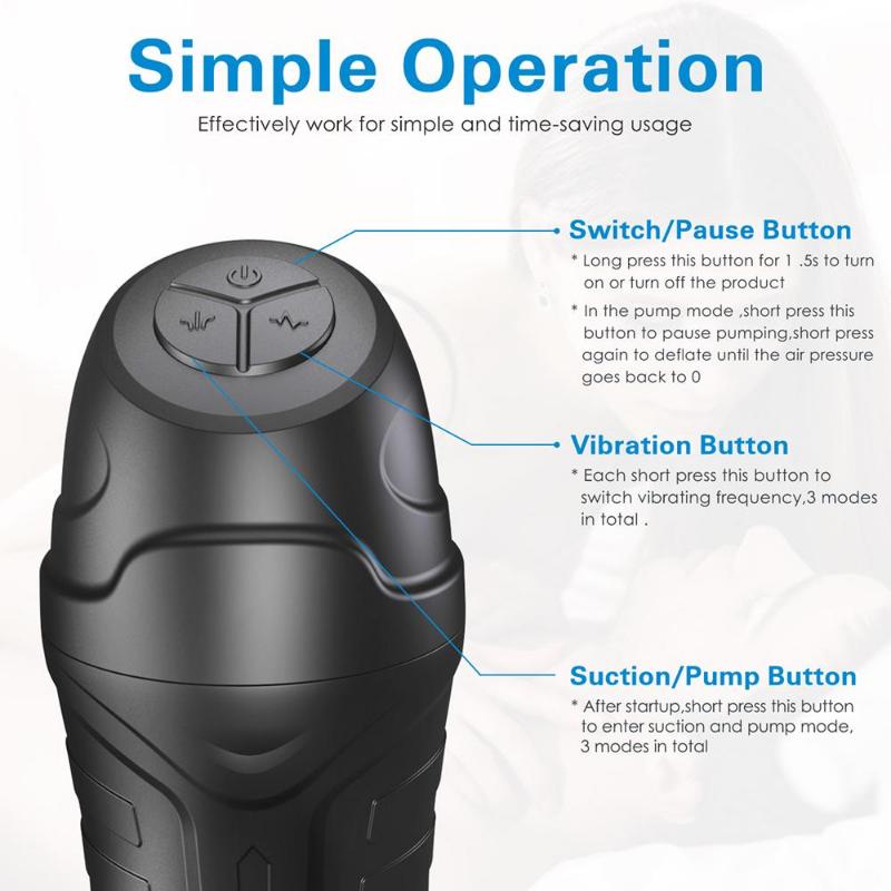 New Air Pump Male Masturbator Cup Auto Suck Smart Heating Masturbating Cup Real Pussy Sucking Vigina Masturbation Sex Toys for Men