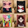 Artwork G-Girl with Glasses Throw Soft Warm Throw Blanket for Bedroom Living Room Bed Travel Camping Picnic Gift
