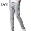 Middle Waist Men Pants Elastic Trendy Polyester Casual Drawstring Trouser for Street Wear Full Length