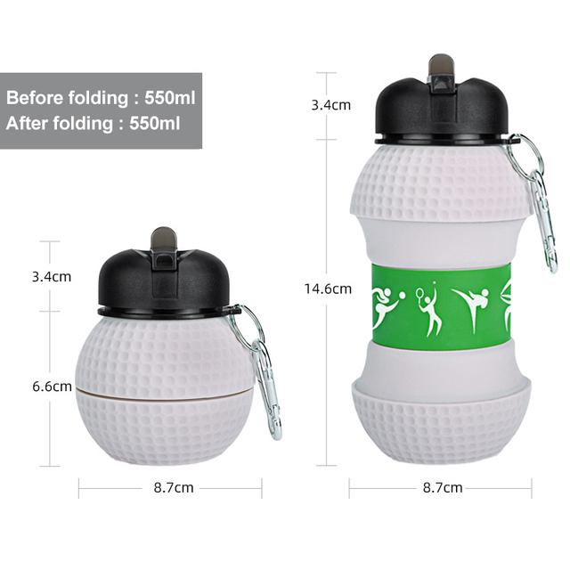 Outdoor Sport Silikon Faltbar Kreativ Tragbar Fallfest Auslaufsicher Fußball Basketball Ball Kinder Schüler Wasserflasche Becher