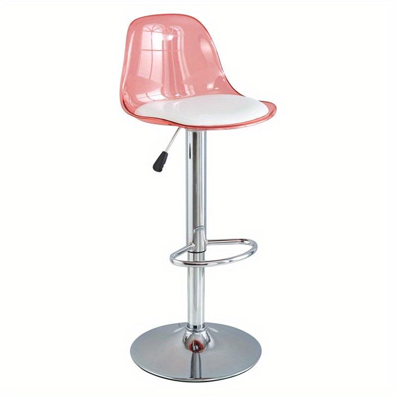 Acrylic Bar Chair Home High Stool Lift Chair Back Transparent Telescopic Front Desk Cashier Bar Stool Furniture