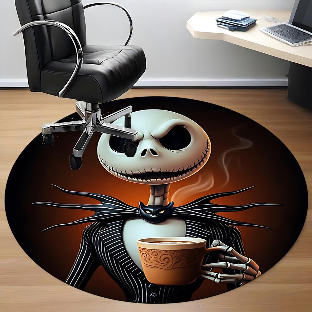 1pc Jack Skellington Chair Carpet for Office, Non-slip, Soft and Durable Office Rug, Perfect for Office yy251226049