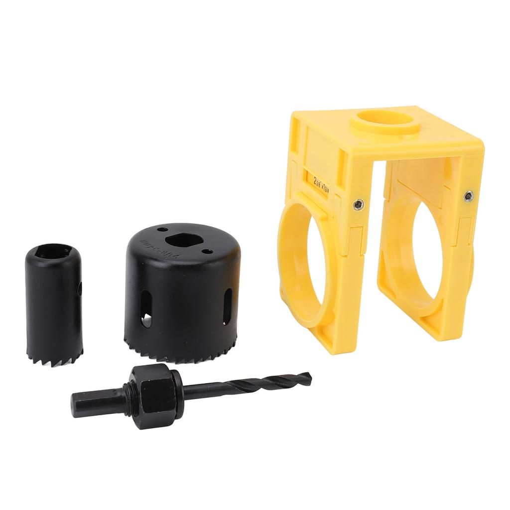 Lock Installation Kit with Template Carbon Steel Plastic Door Hole Saw Kit for Wooden Doors S Locksets