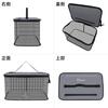 Folding Fishing Net, Floating Fishing Net, Live Net, Fishing Bucket, Multi-functional Fishing Tackle, Fishing Case, Bucket with Scale, Gray, Large