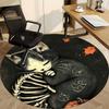 1pc Cat Skeleton Office Round Area Rug, Under Office Chairs Bedroom Living Room Home Decor, Room Deco, Available in Various Sizes 158