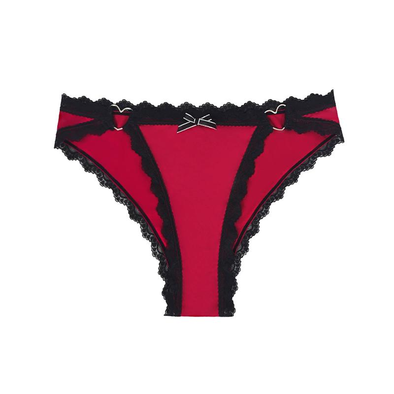 Low Rise Sexy Lace Women's Panties with Bow Patchwork Elegant Lady Briefs Comfortable And Breathable Female Underwear
