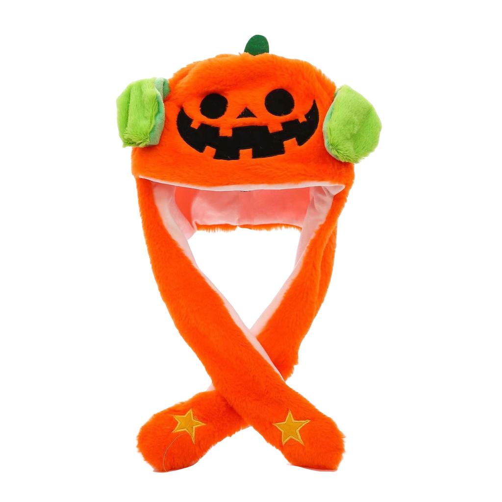 Halloween Novelty Plush Hat with -Activated Moving Ears for Costume Parties