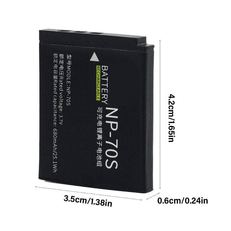 70S Replacement Battery 680mAh High Capacity For 99 Instantly Print Camera 3.7V Rechargeable
