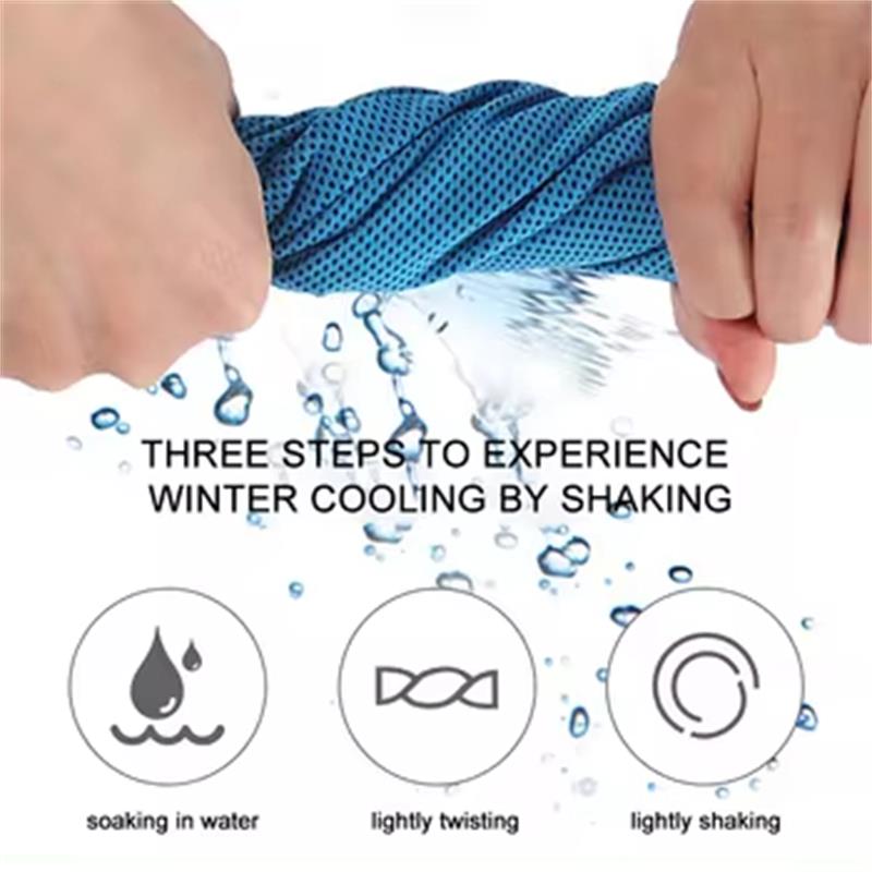 2026 Cooling Towel Silicone Wrapped Quick Dry Microfiber Cold Towel For Sport Fitness Beach Circular Ice Chill Towel Accessory