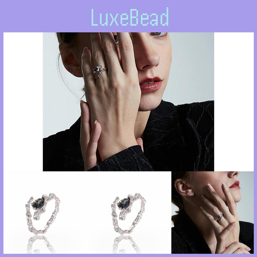 Stunning 925 Sterling Silver Irregular Ring For Women With Gemstone Embellishments Perfect For Minimalist Style