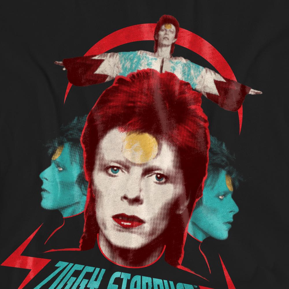 David Bowie Unisex Adult Ziggy Heads T-Shirt